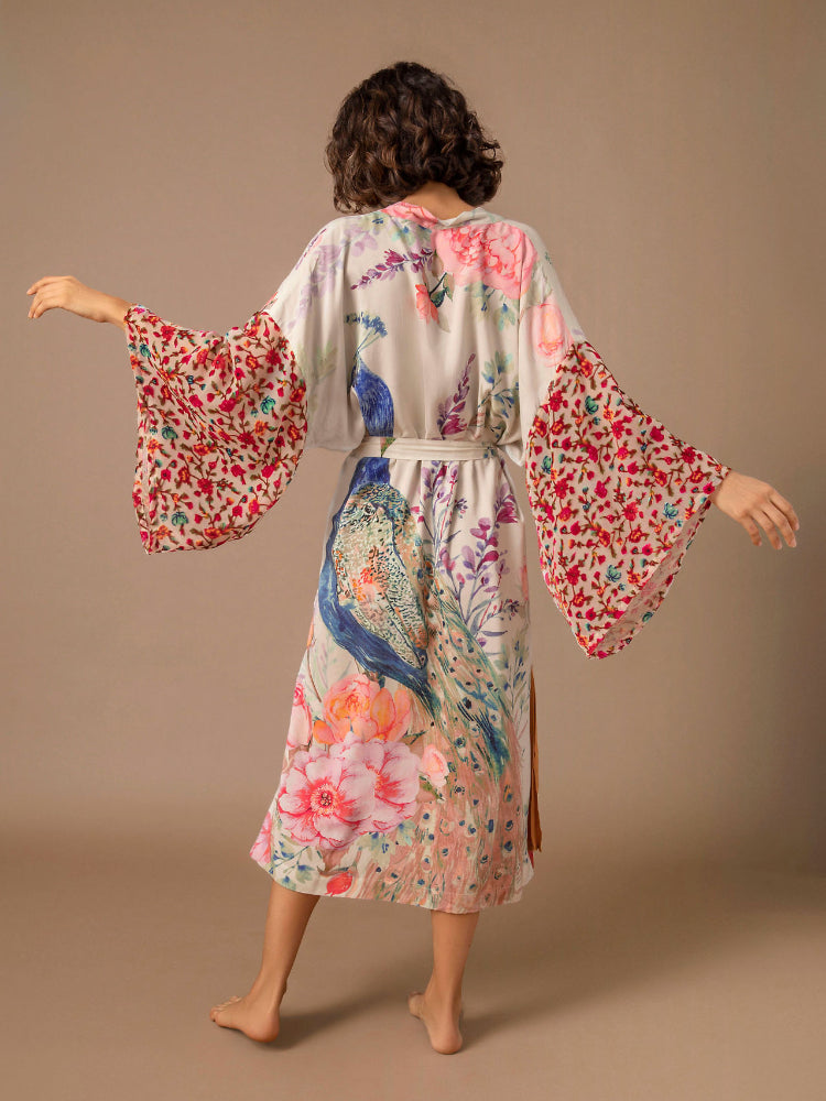 Peacock Breeze Beach Kimono