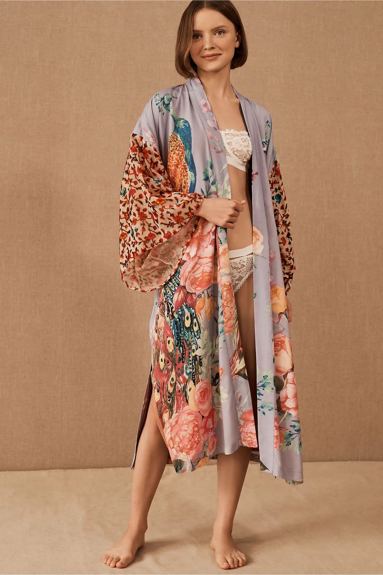 Peacock Breeze Beach Kimono
