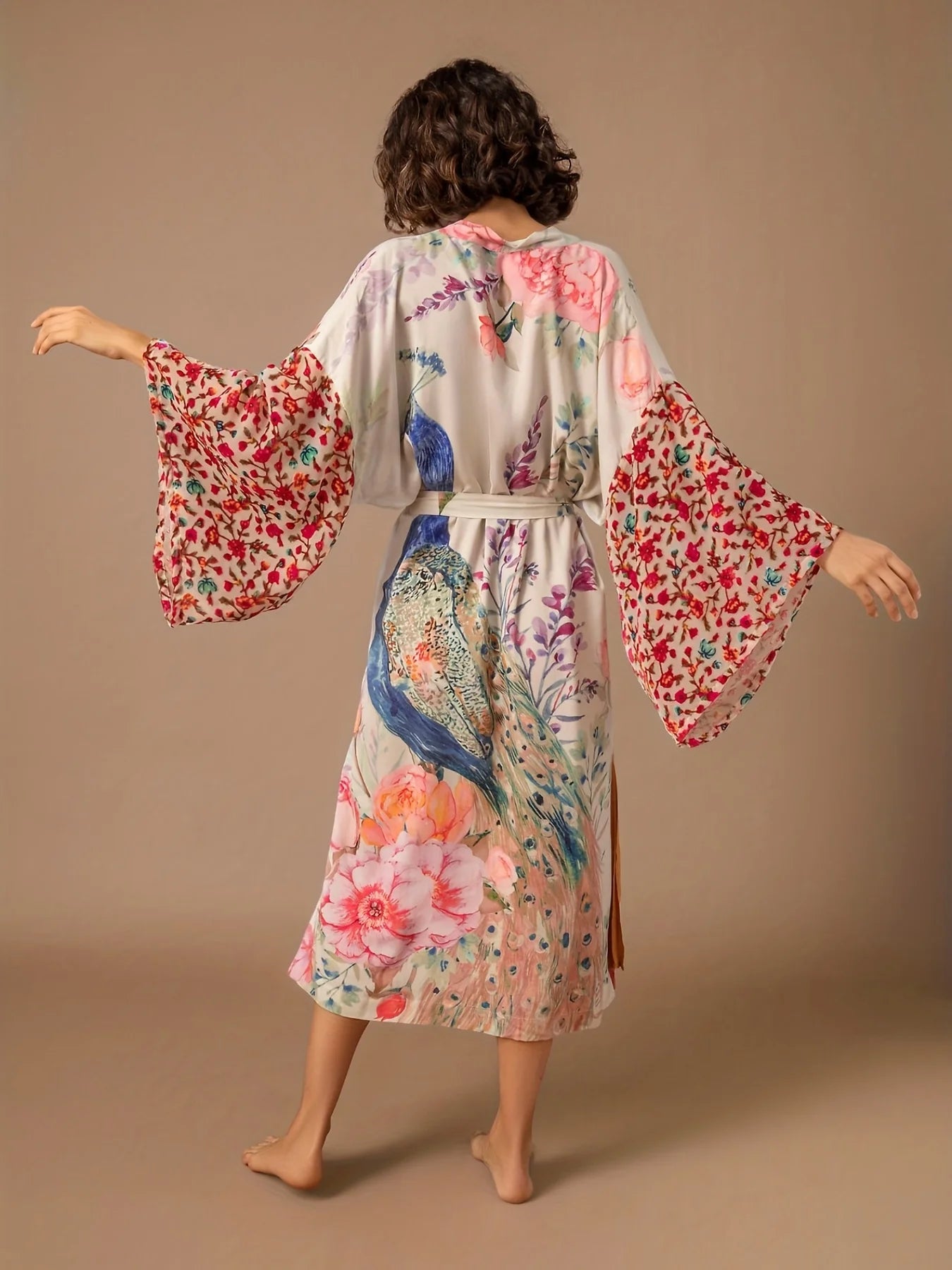 Peacock Breeze Beach Kimono