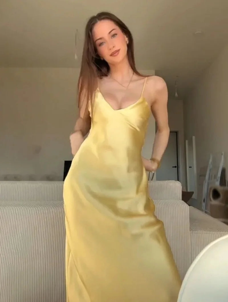 Golden Hour Satin Slip Dress