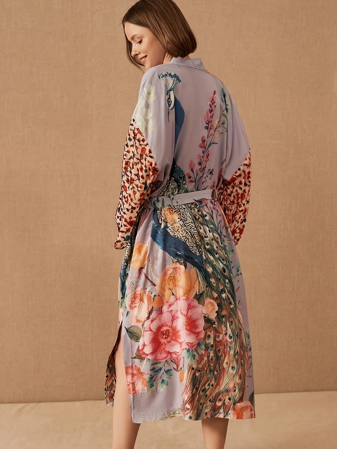 Peacock Breeze Beach Kimono