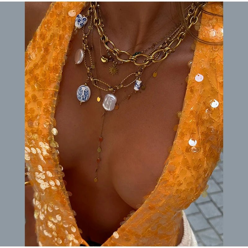 Mermaid Daze Sequin Mini – Backless Glow & Coastal Glam