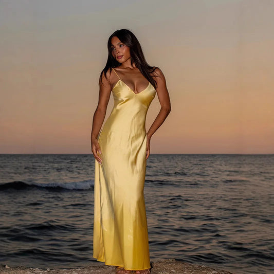 Golden Hour Satin Slip Dress