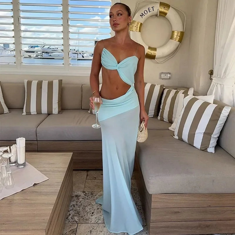 Ocean Bloom Vacation Gown
