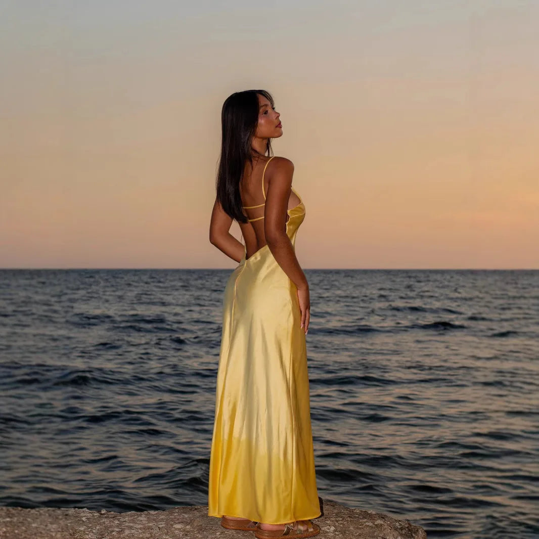 Golden Hour Satin Slip Dress