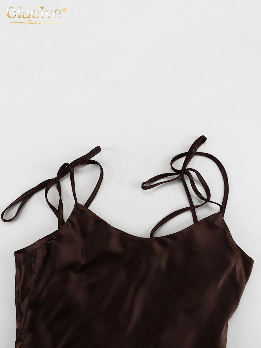 Classy Allure Satin Maxi – Backless Elegance in Motion