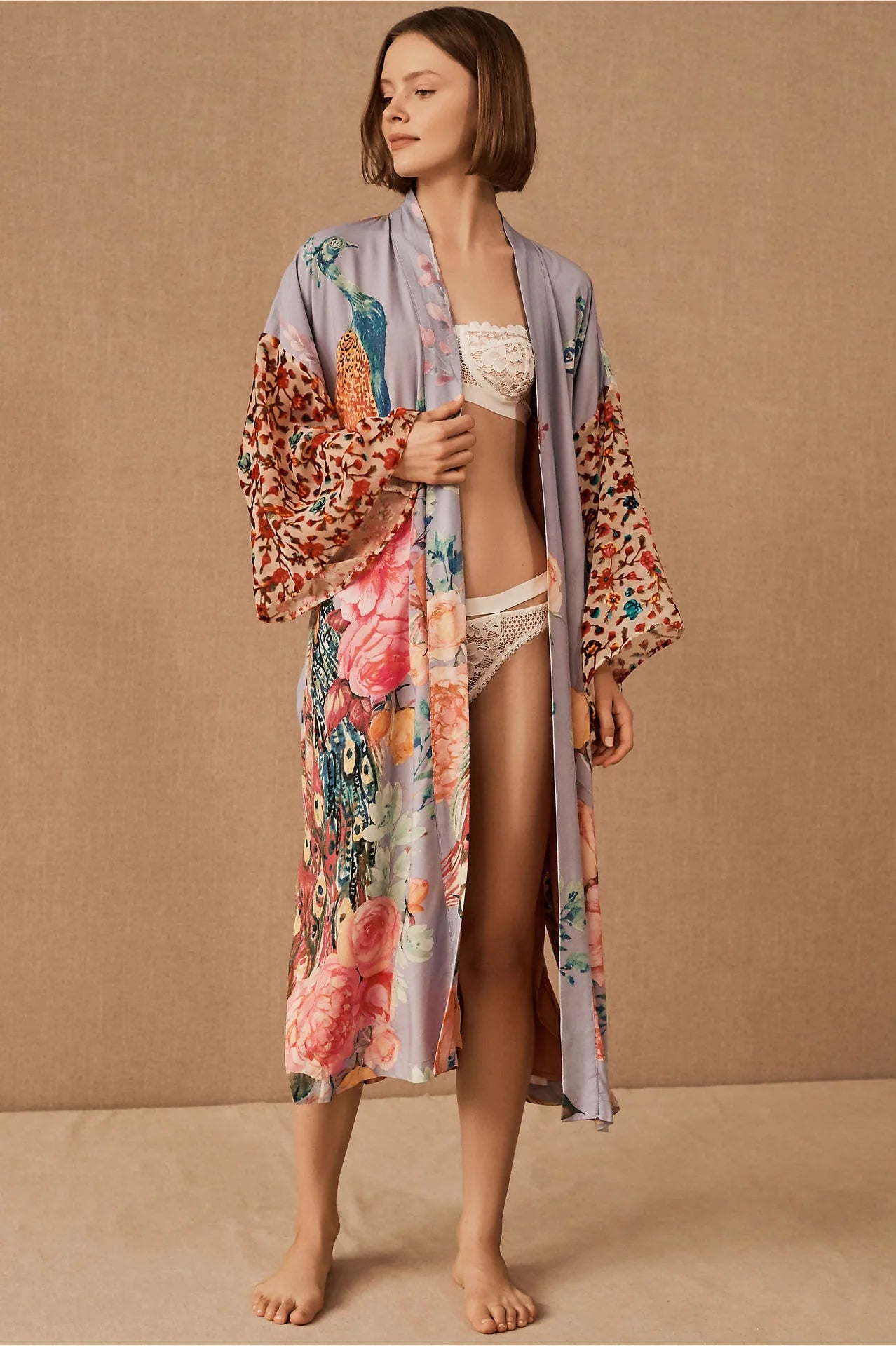 Peacock Breeze Beach Kimono
