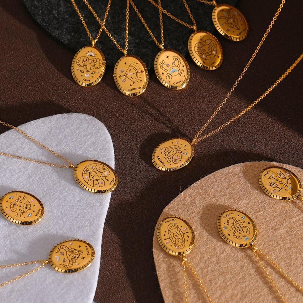 ZODIAC Elegant NECKLACE 18K GOLD PLATED