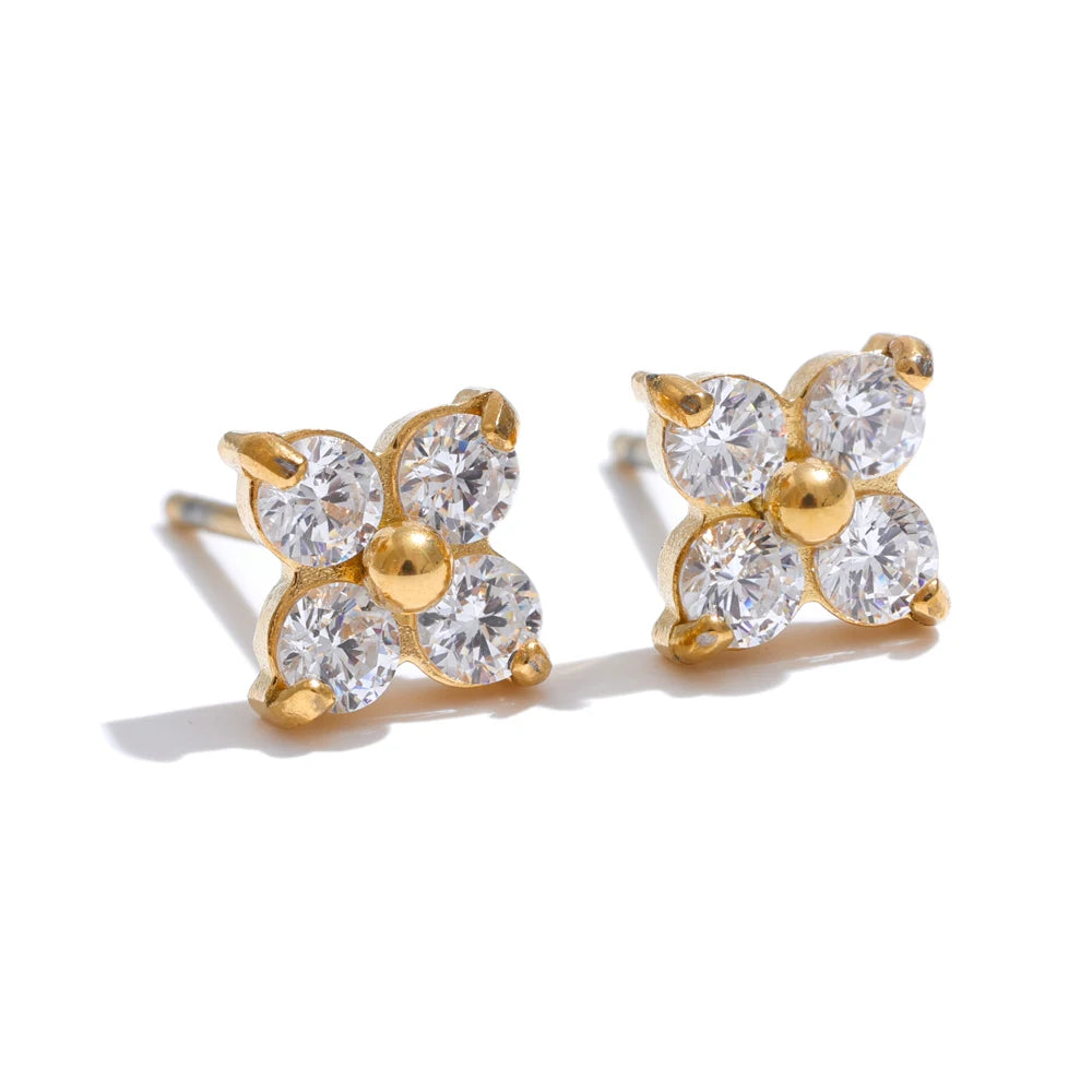 Zirconia Flower earrings