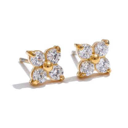 Zirconia Flower earrings