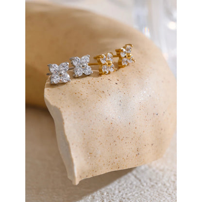 Zirconia Flower earrings