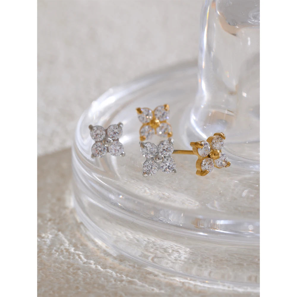 Zirconia Flower earrings
