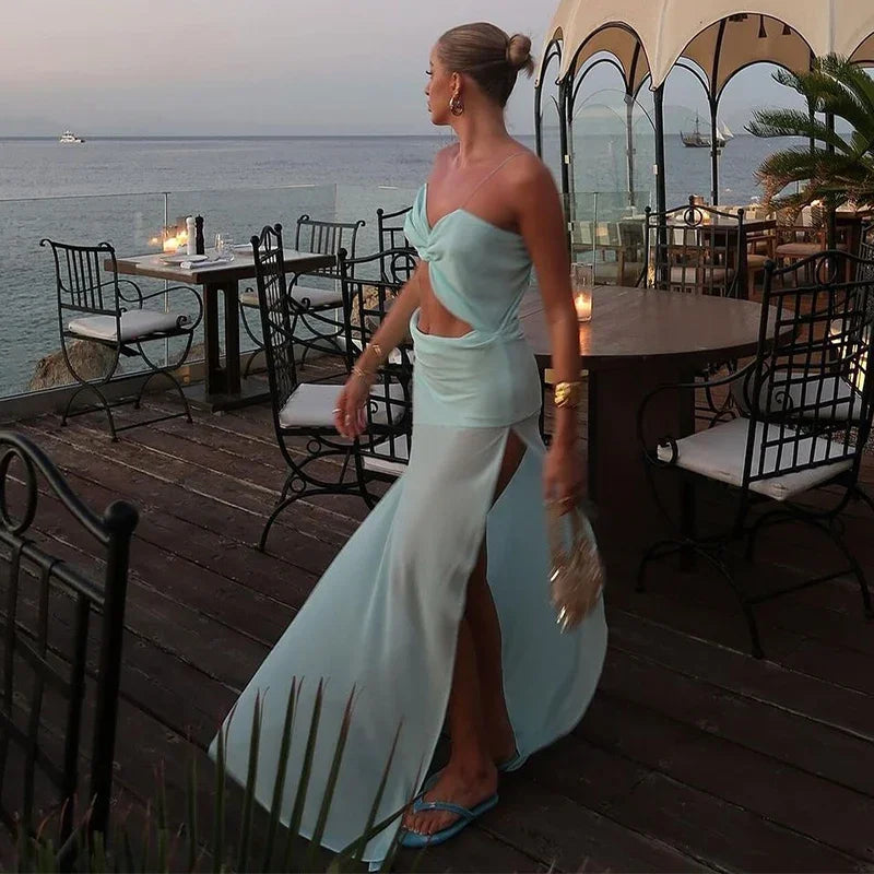 Ocean Bloom Vacation Gown