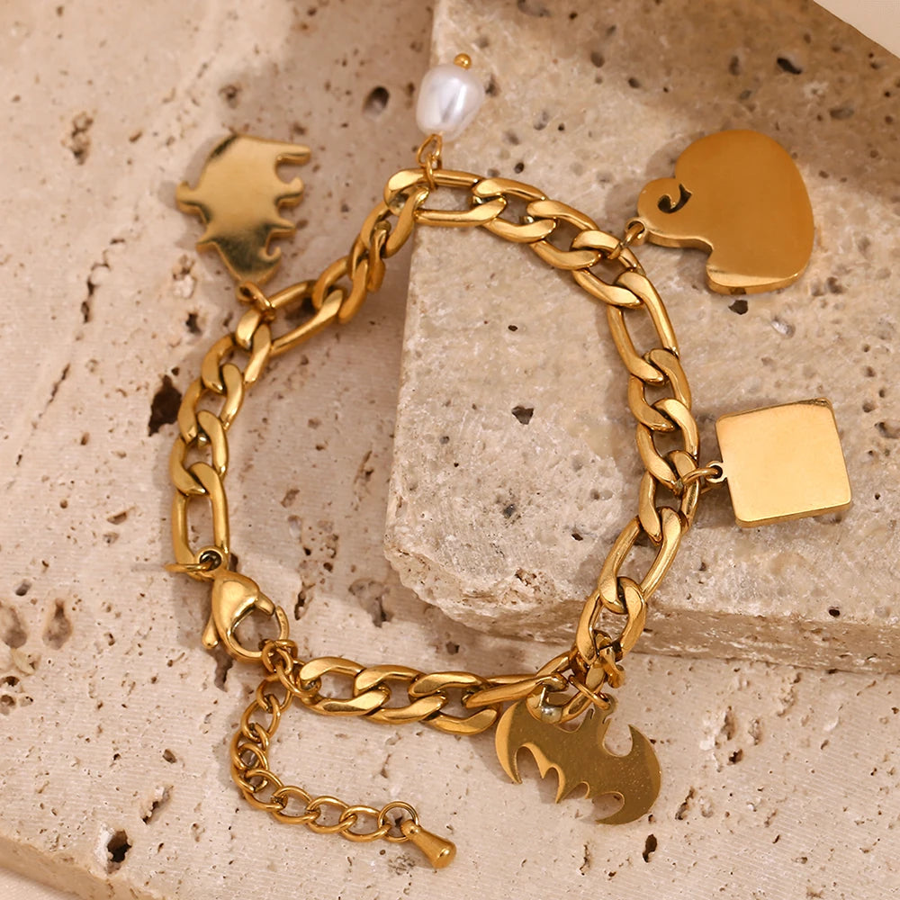 New Halloween Pumpkin Ghost Bracelet 18K Gold