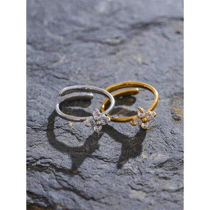 Zirconia flower Ring
