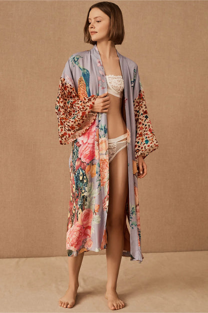 Peacock Breeze Beach Kimono